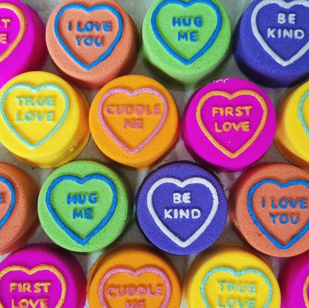 Candy Heart Bath Bombs